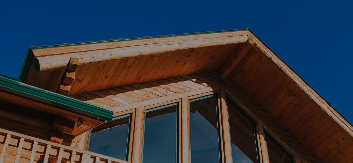 a custom log home in Vermont