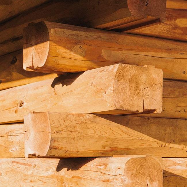 a custom log home in Vermont