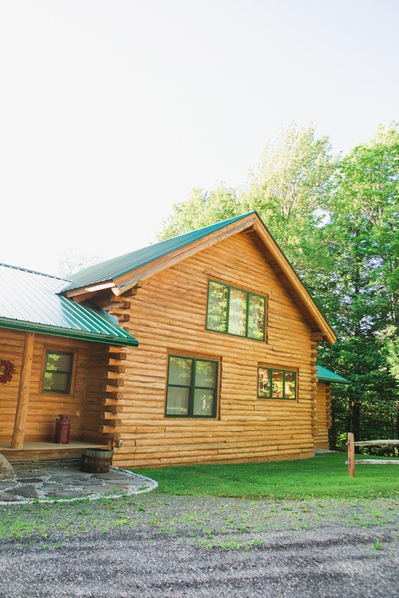 A custom log home in Vermont
